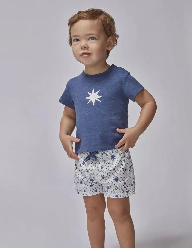 Bañador estampado estrellas azul