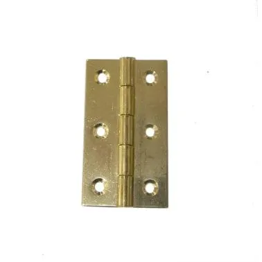 Pack 2 bisagras estrecha latonada 60 x 30 mm