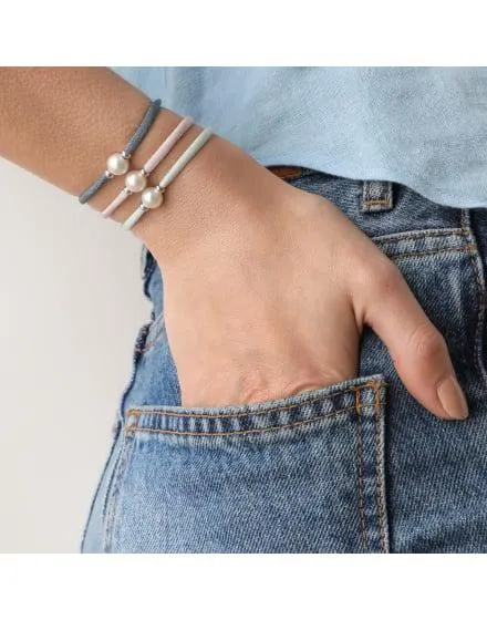 Pulsera elástica ajustable Sifnos turquesa con perla