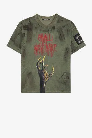 Camiseta de algodón con eslogan y estampado Claw