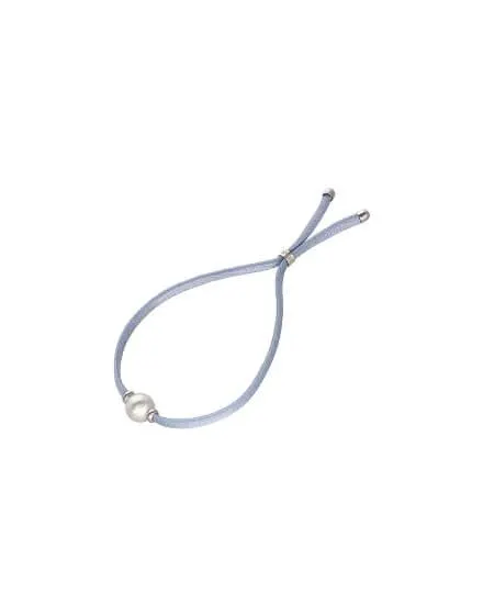 Pulsera elástica Sifnos azul bebé con perla