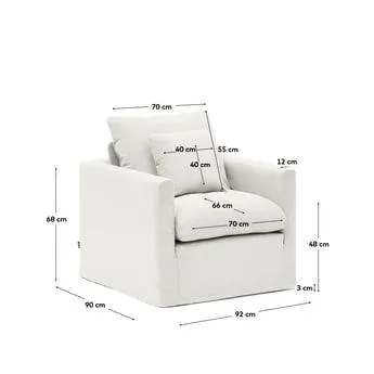 Butaca Nora 97 cm Tejido personalizado G