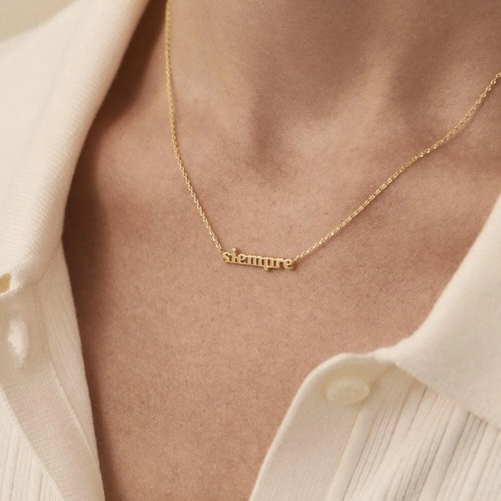 Collar corto SIEMPRE - Dorado