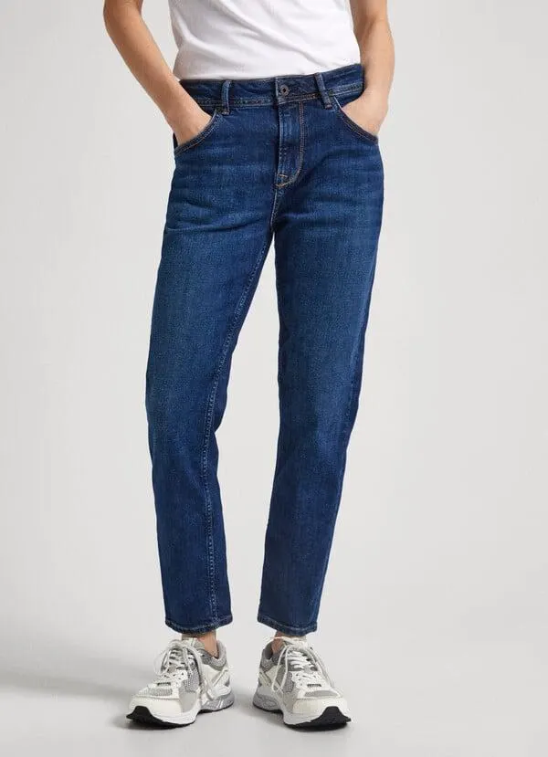 JEANS FIT RELAXED Y TIRO ALTO - VIOLET