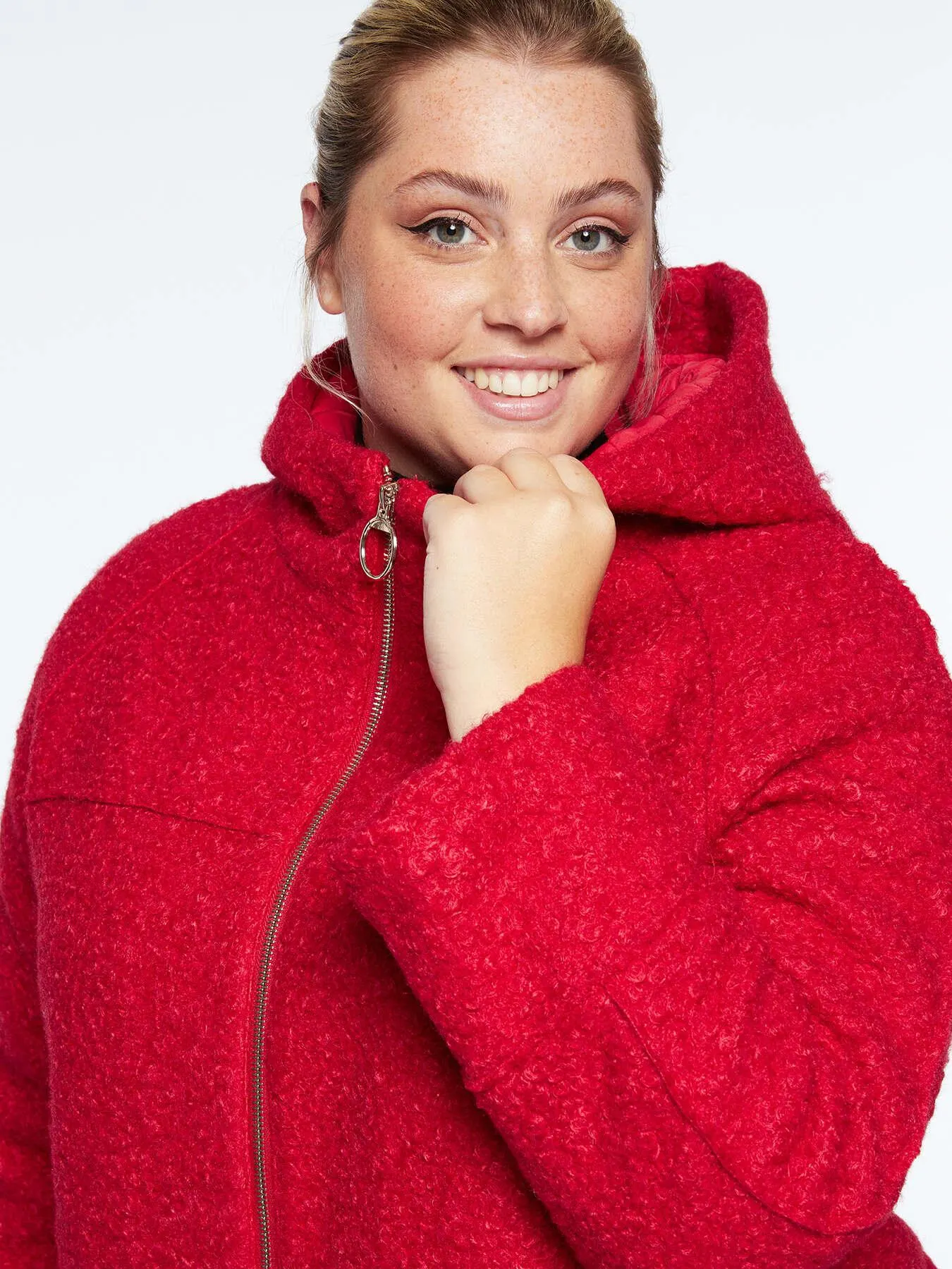 Trenca de tejido bouclé