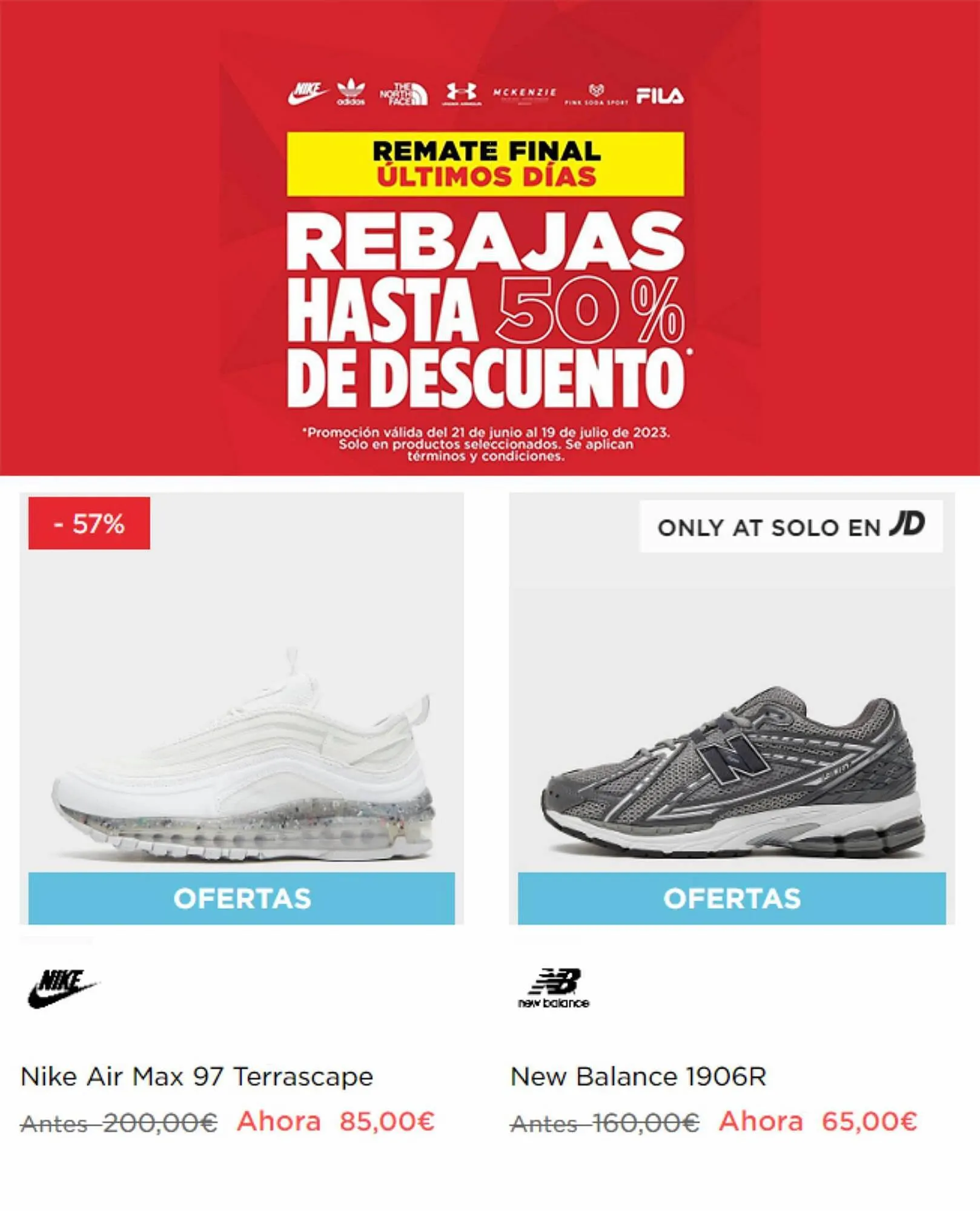 Catálogo de Folleto JD Sports 20 de julio al 3 de agosto 2023 - Página 2