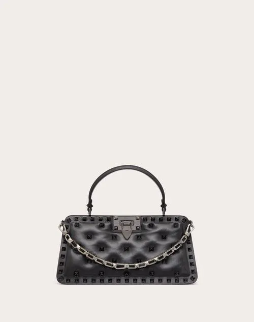 BOLSO DE MANO ROCKSTUD DE CUERO NAPA ACOLCHADO