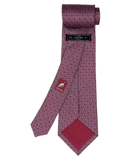 Corbata martillos Burdeos/azul