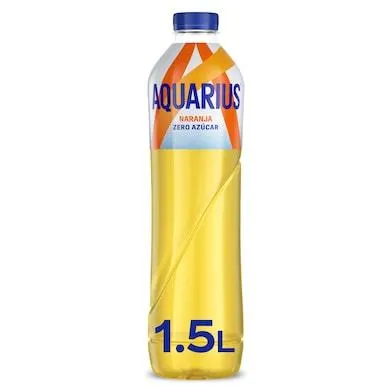 Bebida refrescante de naranja zero Aquarius botella 1.5 l