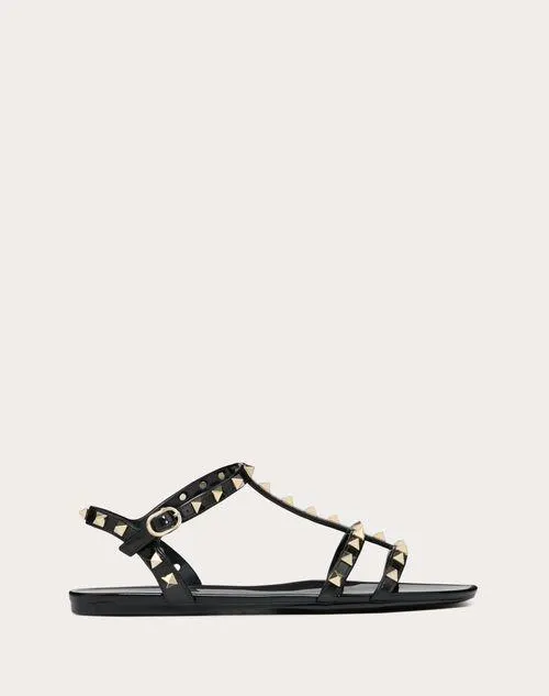 SANDALIAS PLANAS ROCKSTUD DE GOMA
