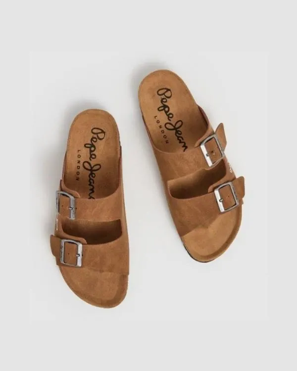 Sandalias Abiertas Hombre Marrón PMS80002