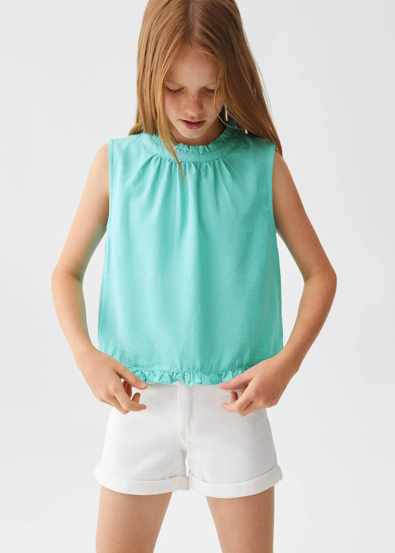 Blusa algodón fruncida