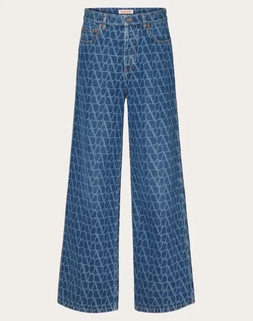 PANTALÓN DE MEZCLILLA CON DISEÑO TOILE ICONOGRAPHE