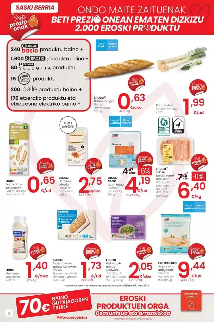 Catálogo de Prezio merkeagoa HIPERMERKATUAK EROSKI 27 de marzo al 8 de abril 2025 - Página 2