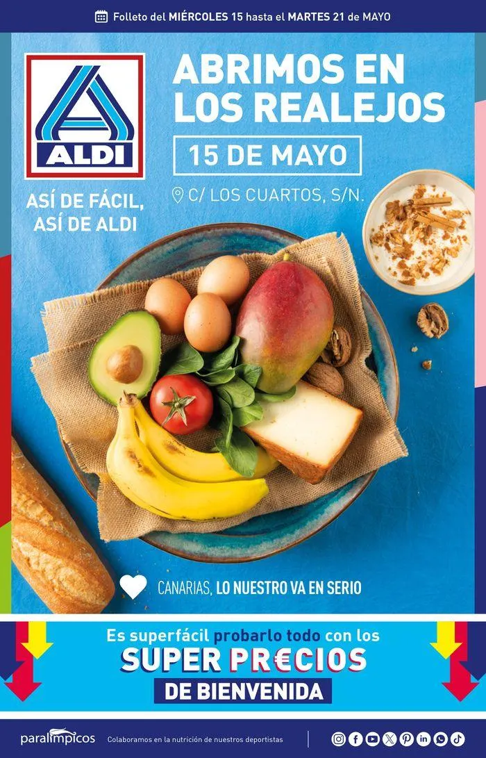 Catálogo de Folleto apertura Aldi 15 de mayo al 21 de mayo 2024 - Página 1