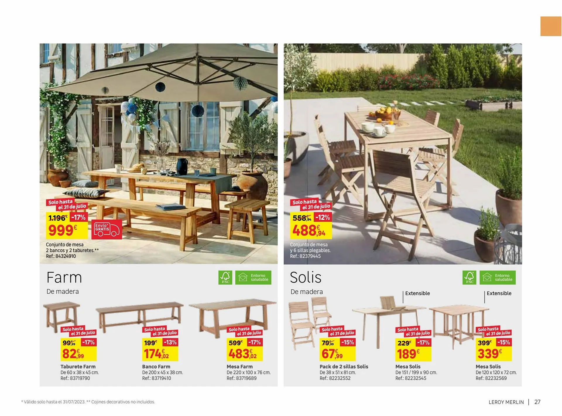 Catálogo de Folleto Leroy Merlin 9 de junio al 31 de julio 2023 - Página 27