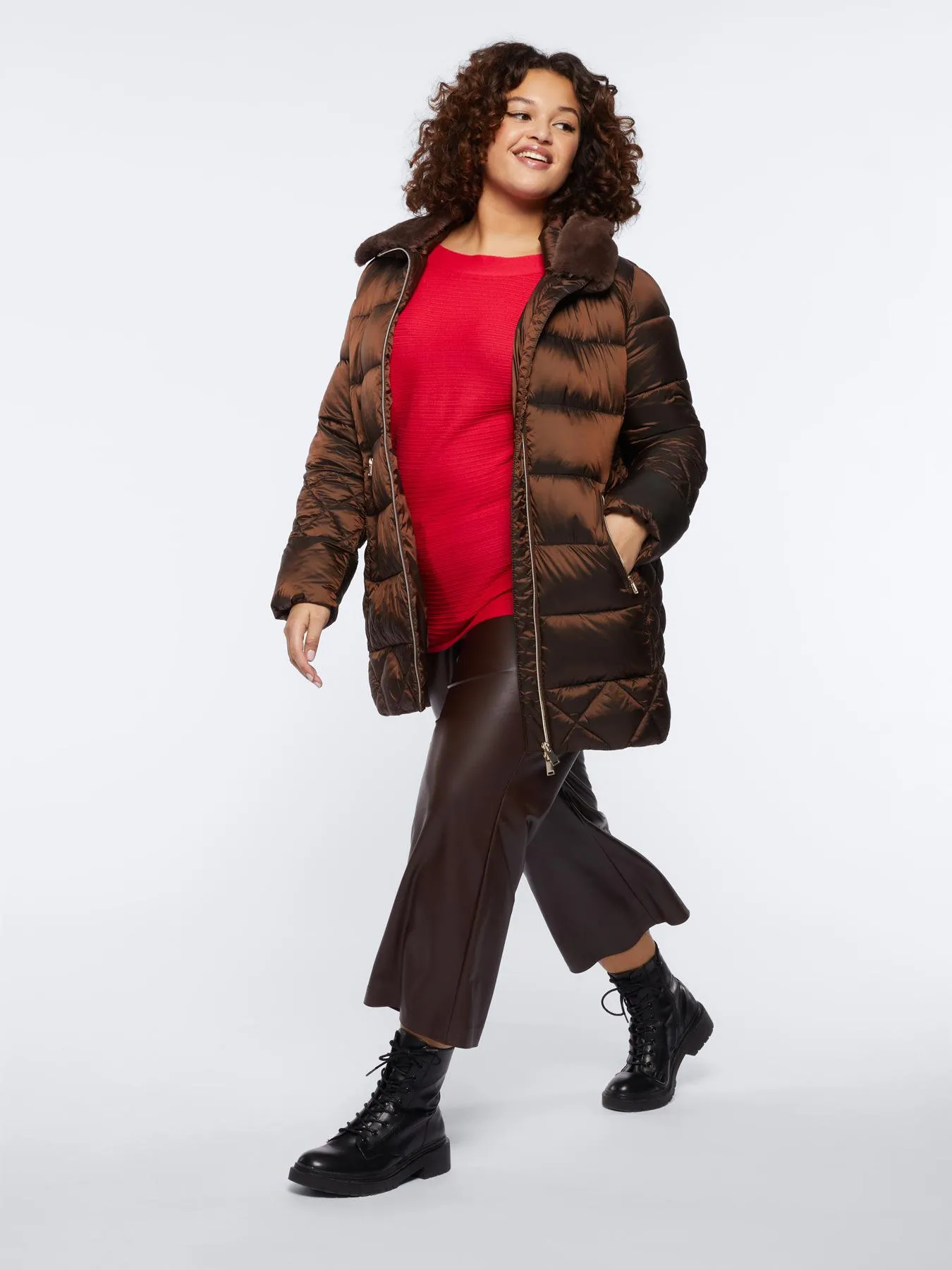 Plumífero acolchado con cuello suave