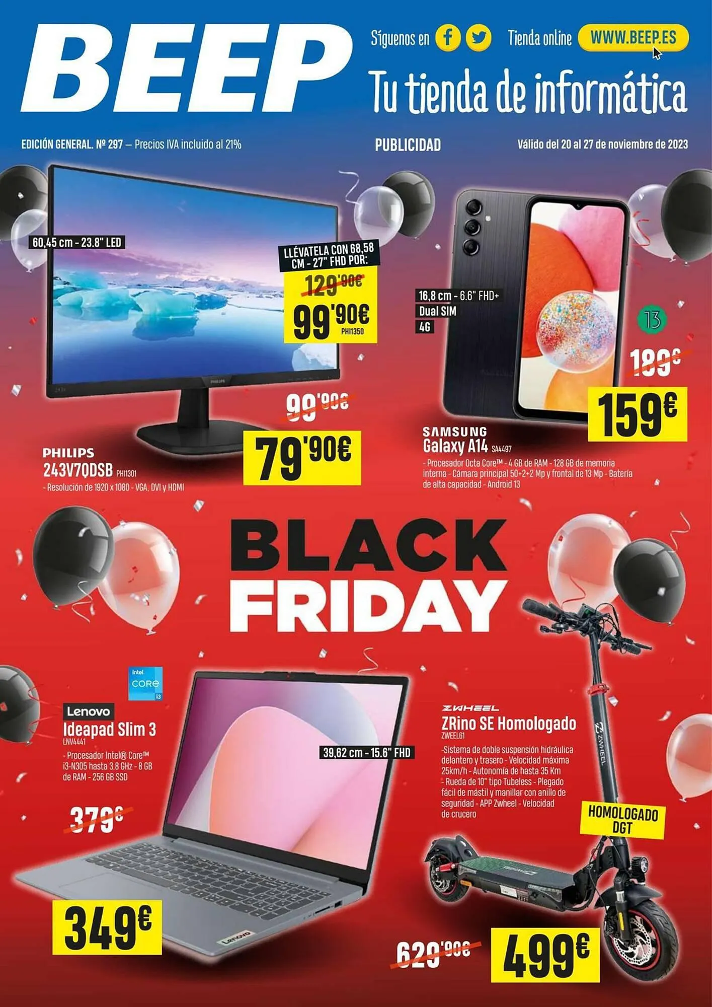 Catálogo de Folleto Beep 21 de noviembre al 27 de noviembre 2023 - Página 1