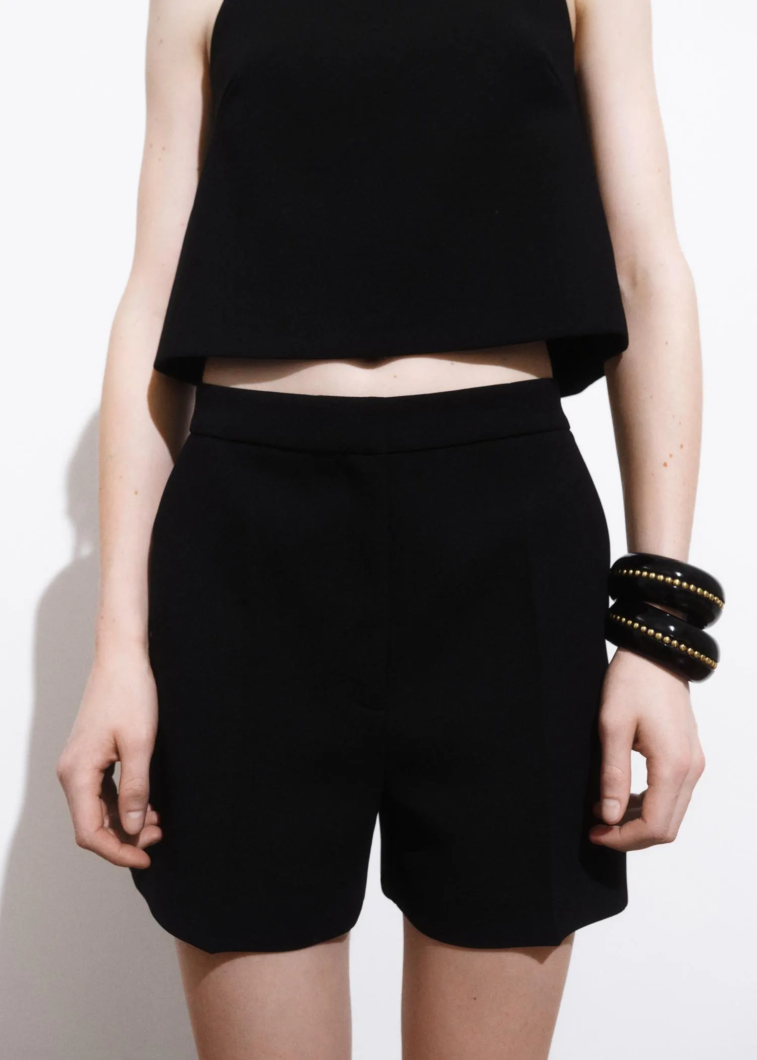 Shorts rectos tiro medio