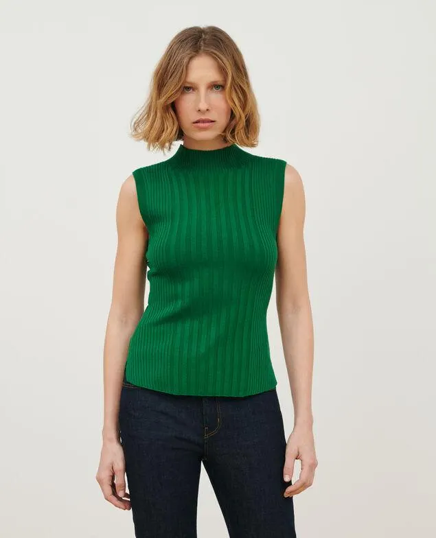 Camiseta de tirantes de lana merino