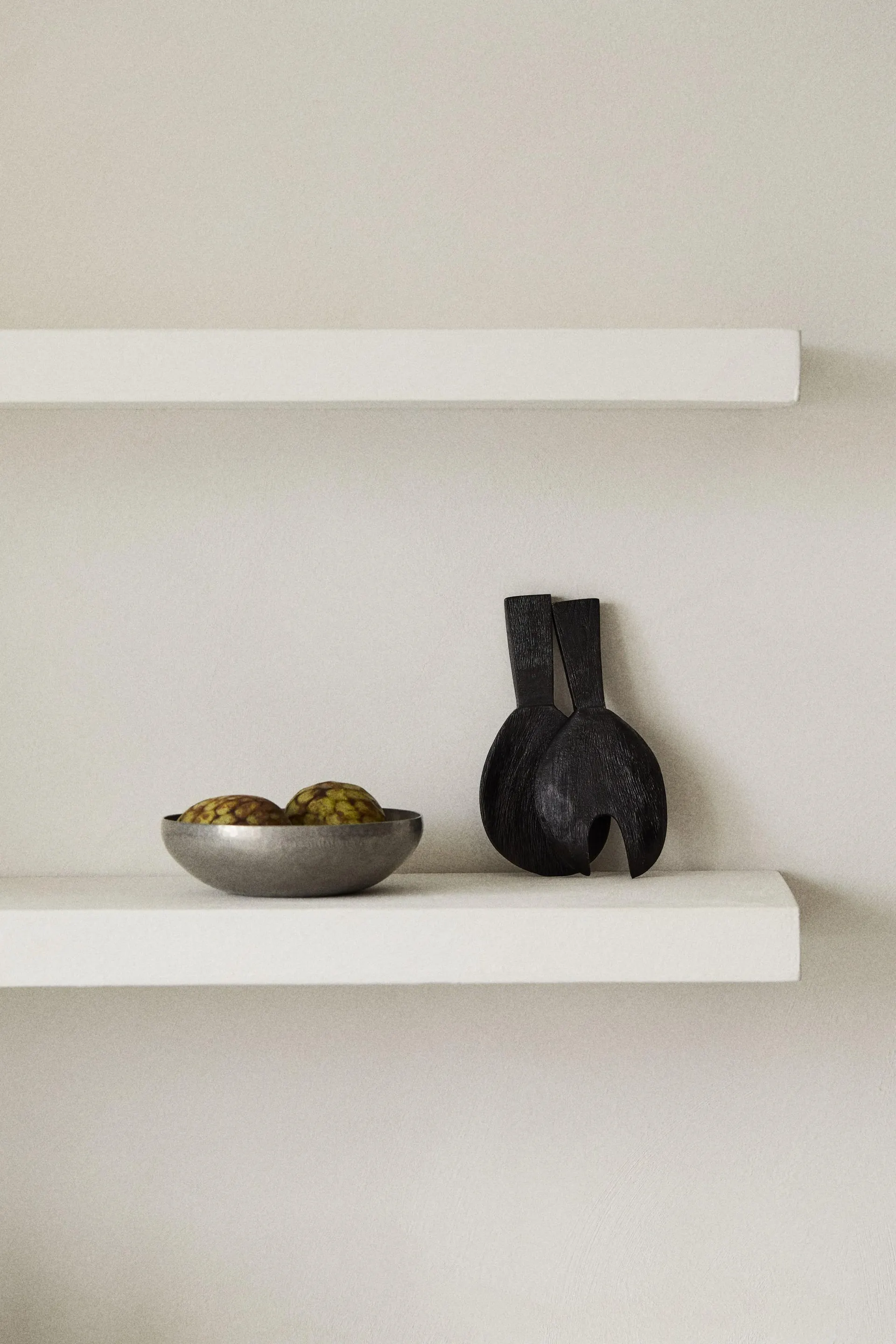 Cubiertos para ensalada en madera de mango