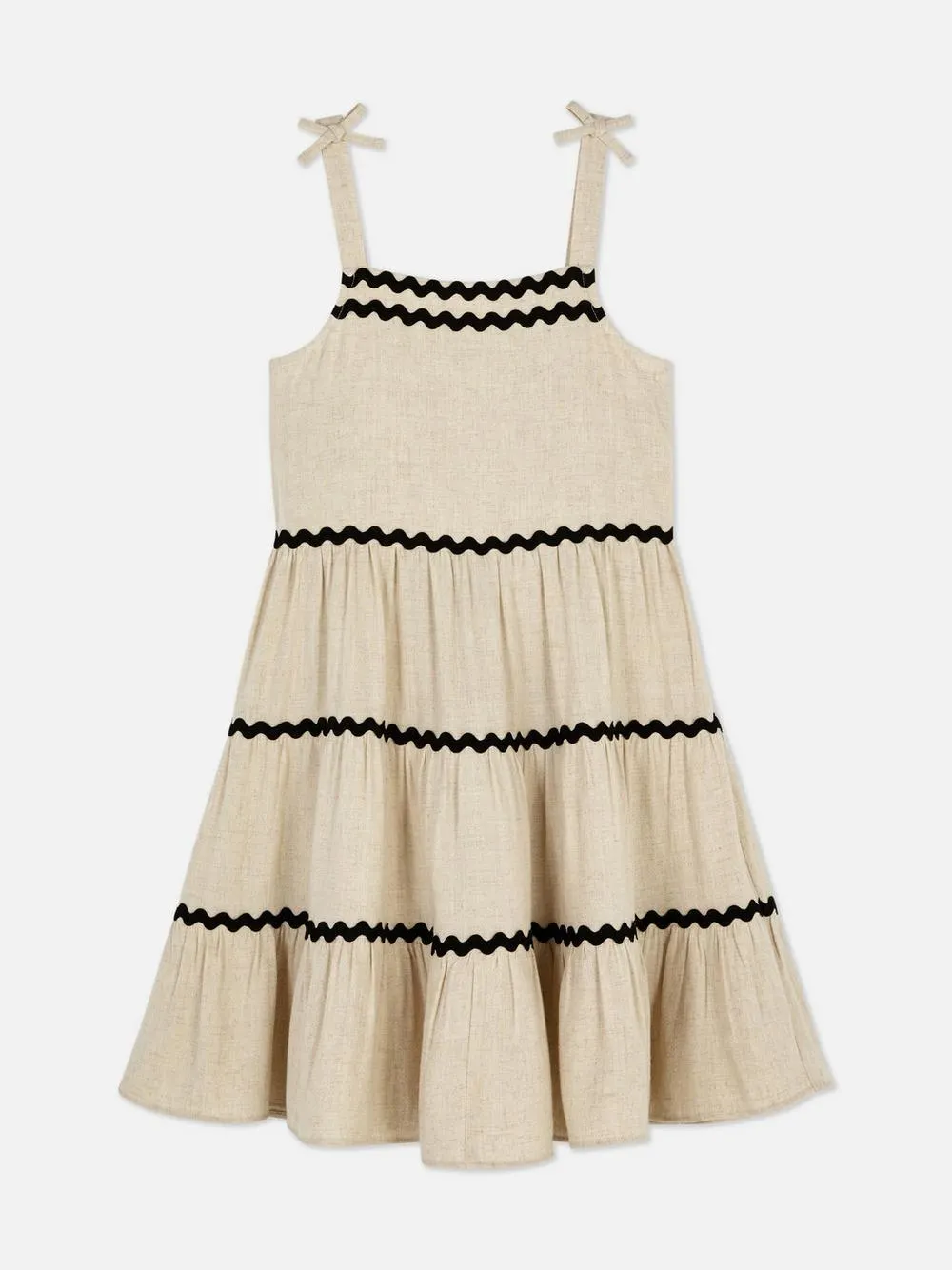 7-15 años | Vestido a capas con diseño en zigzag