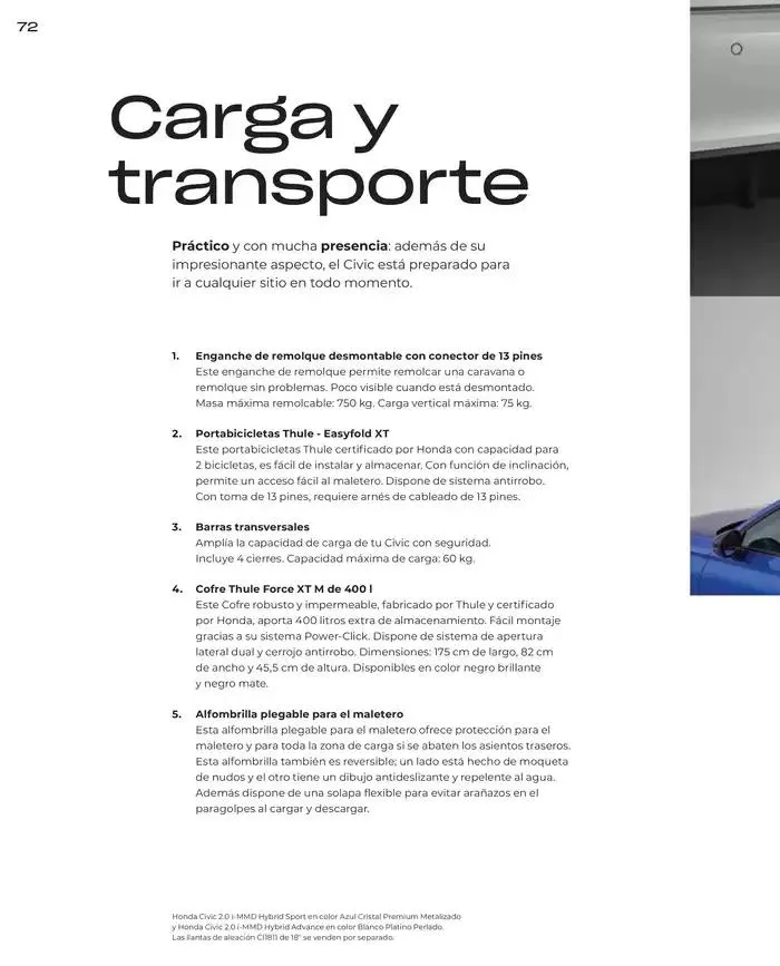 Catálogo de Honda Civic-Hybrid 30 de agosto al 30 de junio 2025 - Página 72