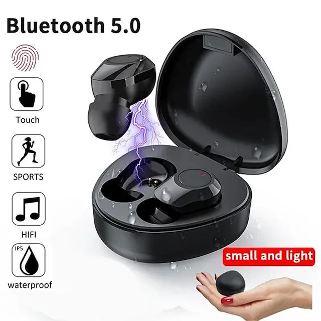 Nuevos auriculares estéreo tws bluetooth 5,0 inalámbricos con reducción de ruido en el oído auriculares mini y ligeros