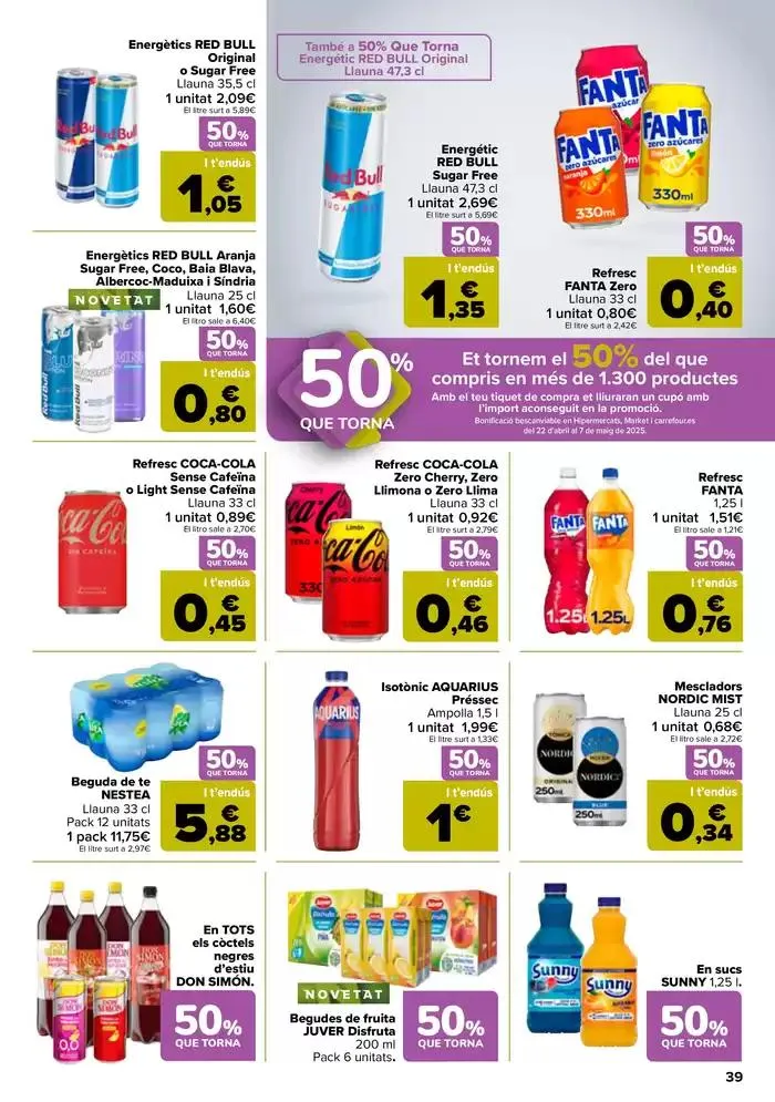 Catálogo de 50% QUE VUELVE + 3x2 10 de abril al 21 de abril 2025 - Página 39