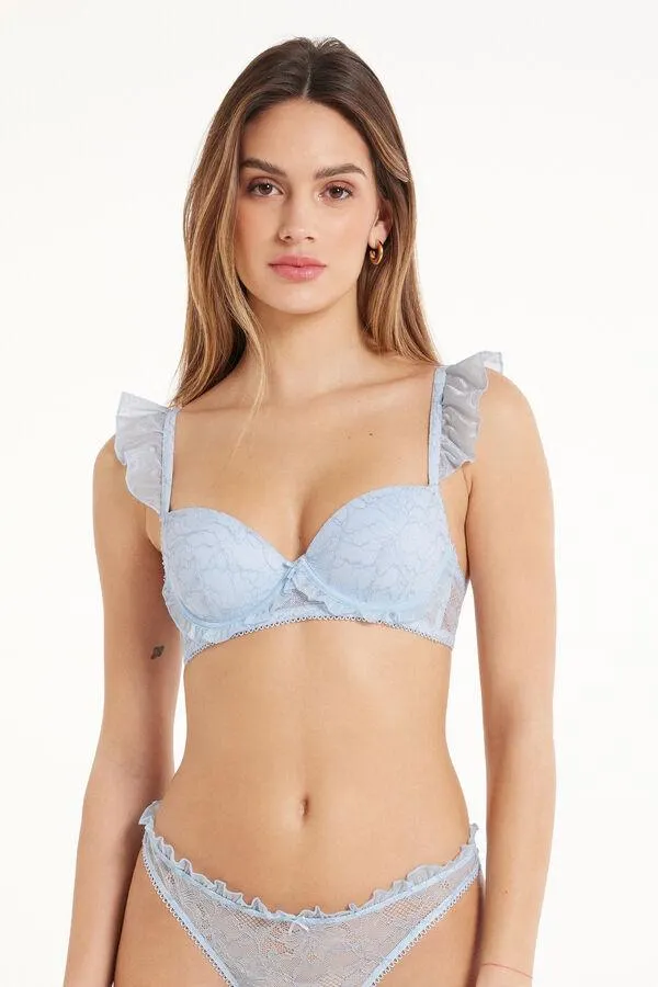 Sujetador Balconette con Relleno Ligero Wien Glitter Garden Lace