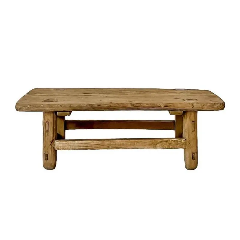Low table 70-80cm antique elm, Palo Santo