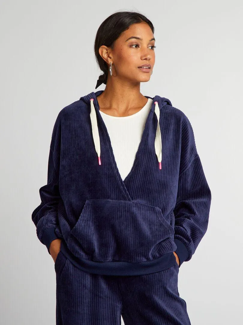 Sudadera de pana - AZUL