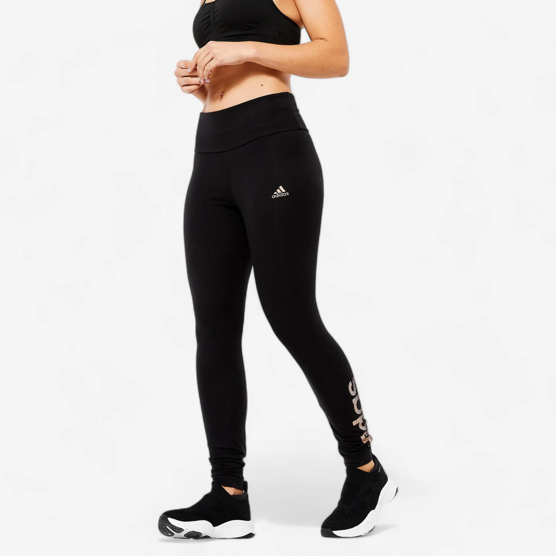 Leggings Fitness Mujer Negro Algodón