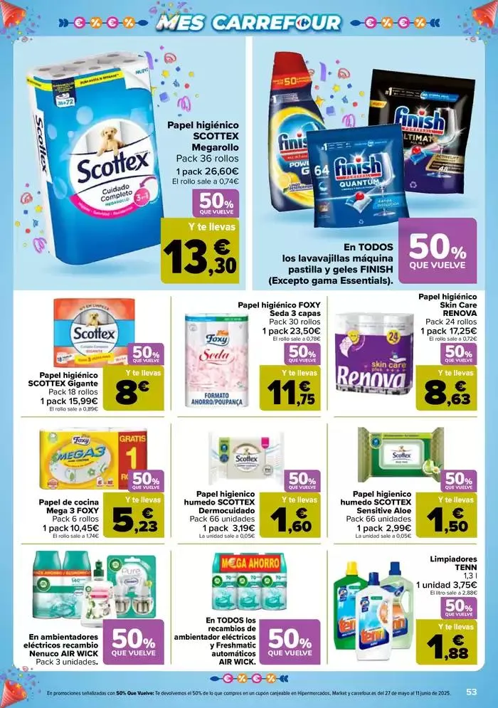 Catálogo de 50% QUE VUELVE + 2ªUD. AL -50% 13 de mayo al 26 de mayo 2025 - Página 53