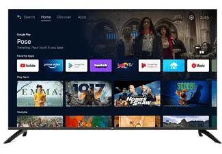 TV DLED 55" - OK OTV 55AU-5023C, UHD 4K, Android TV, Netflix, Prime Video, YouTube, Google Play, Negro