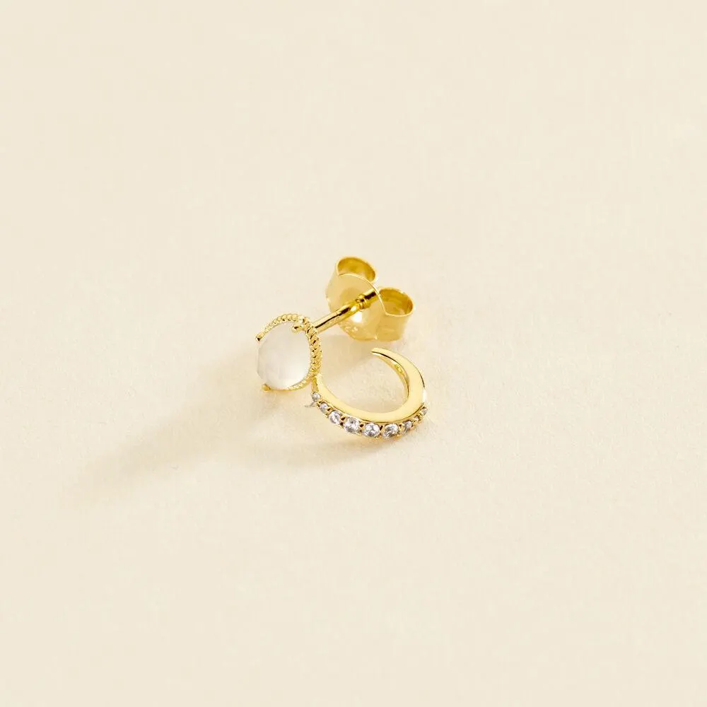 Piercing criolla PRECIEUX - Blanco / Oro