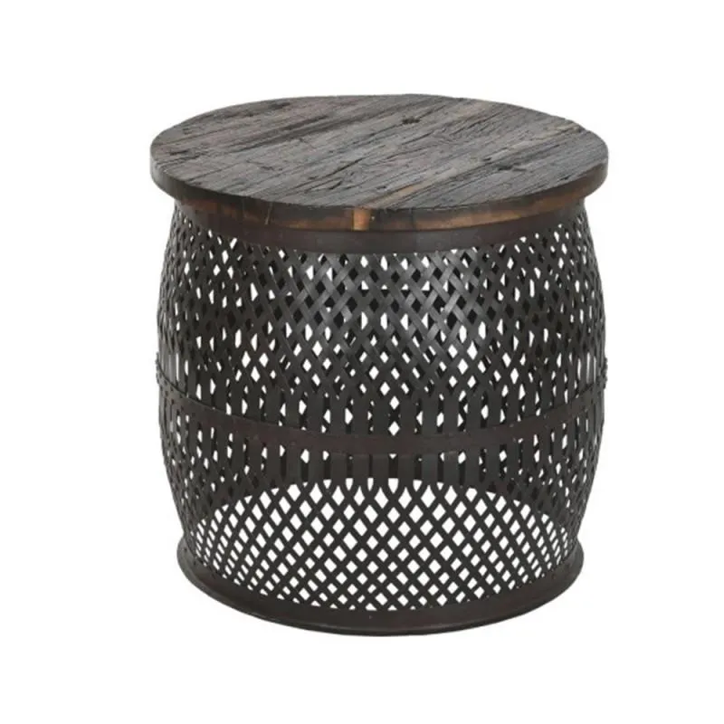 Side table mango wood and iron