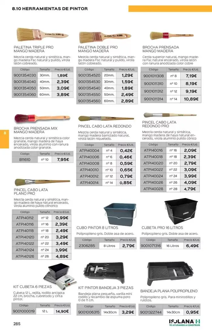 Catálogo de PINTURAS – TARIFA ISOLANA 1 de marzo al 31 de diciembre 2025 - Página 19