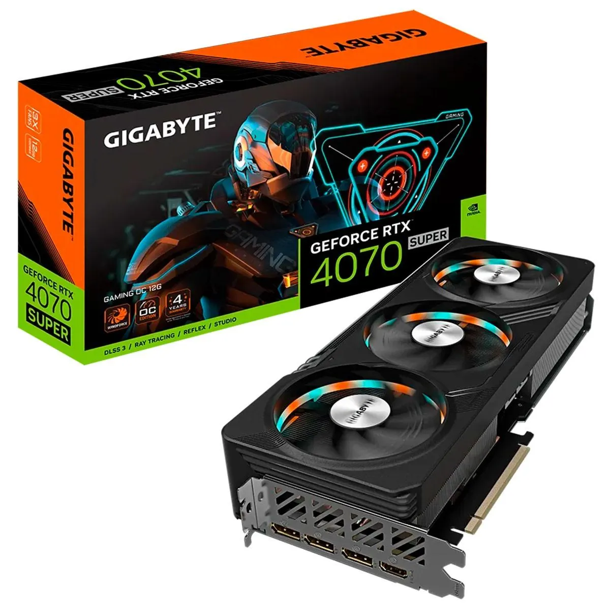 TARJETA GRÁFICA GIGABYTE RTX 4070 SUPER GAMING OC 12G GV-N407SGAMING