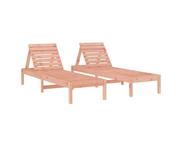 vidaXL tumbonas 2 unidades madera maciza douglas 199,5x60x74 cm