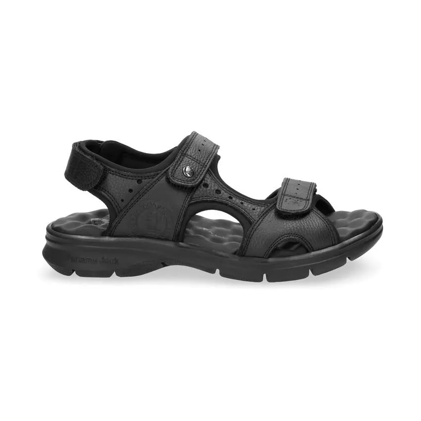 Sandalia de piel con forro interior de tejido