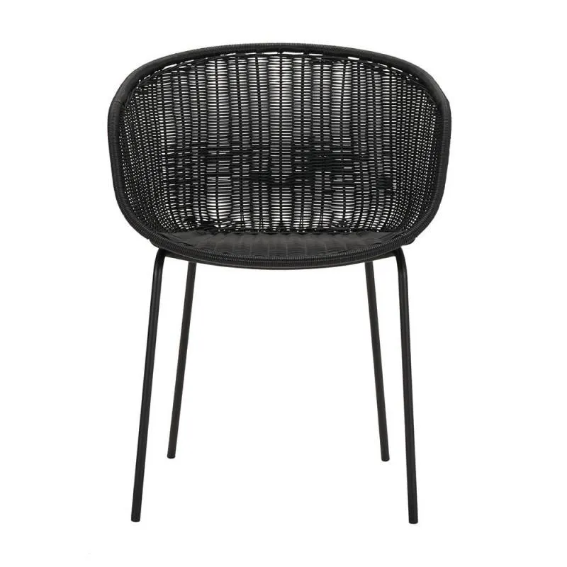 Silla exterior Hapur, negro