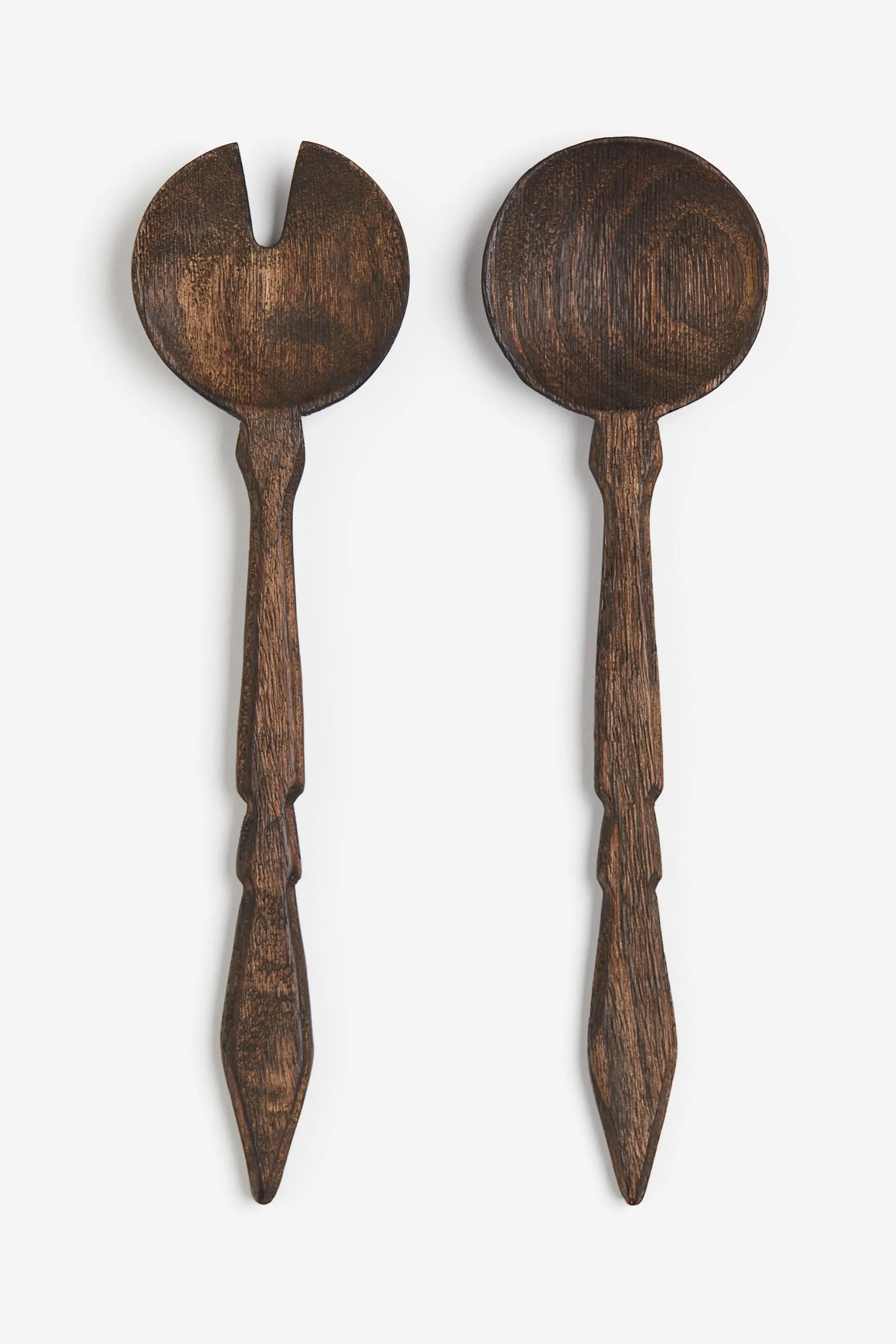 Cubiertos de madera para ensalada