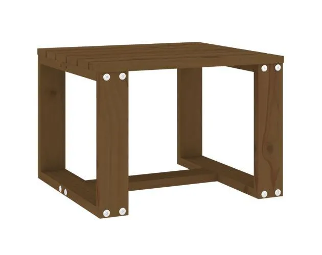 vidaXL mesa auxiliar de jardín madera pino marrón miel 40x38x28,5 cm