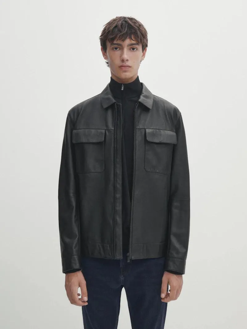 Chaqueta trucker piel napa