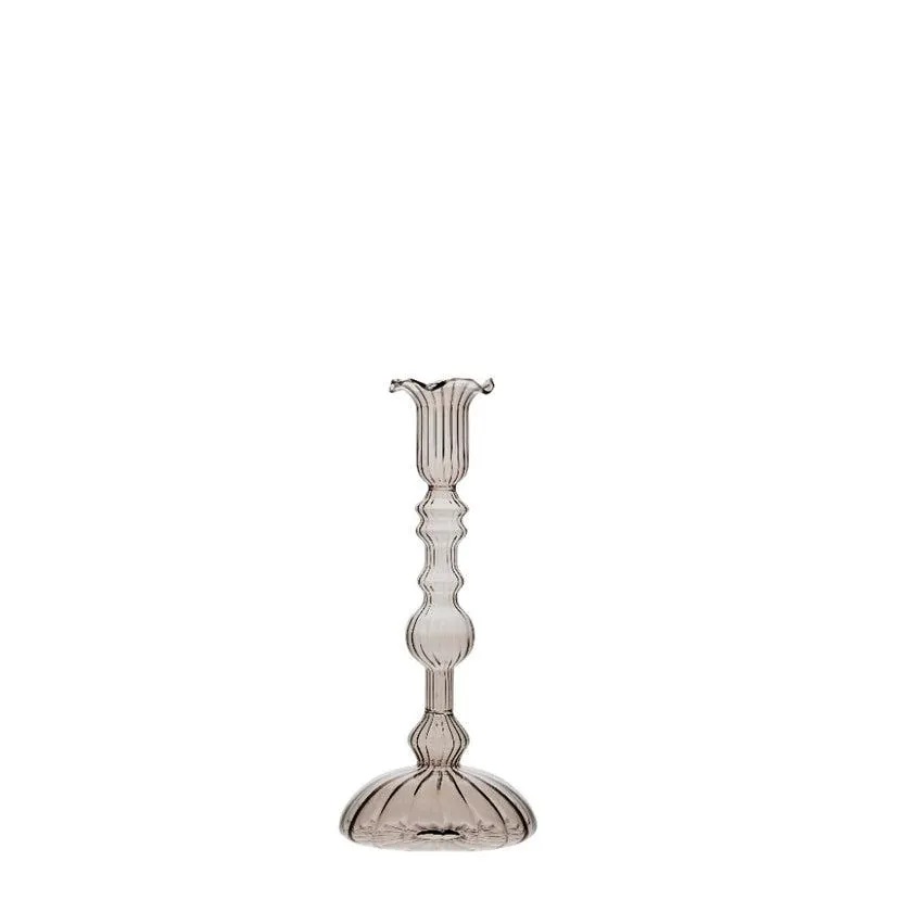 Astalina candlestick H23 cm. grey