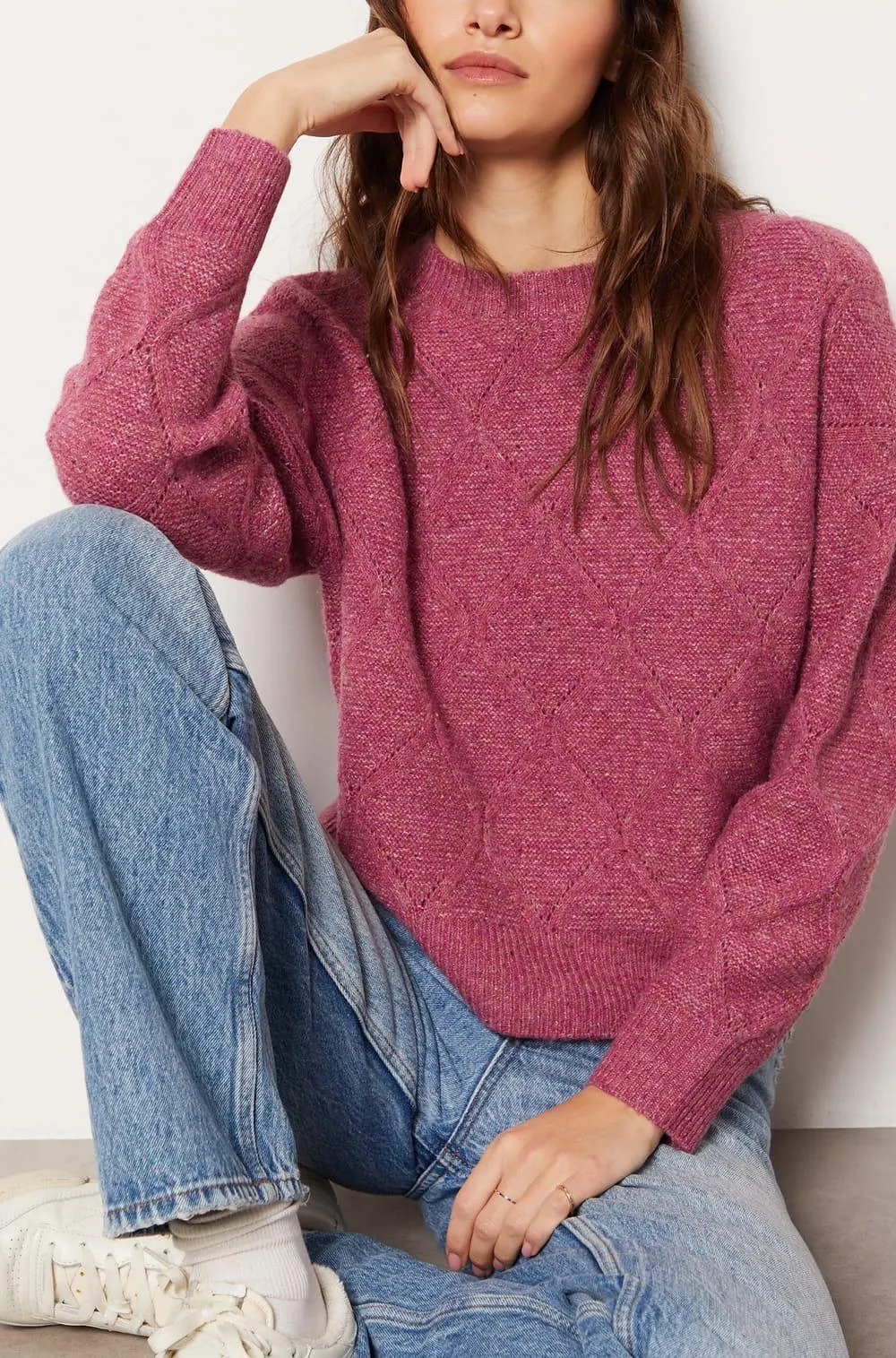 Jersey calado cuello redondo