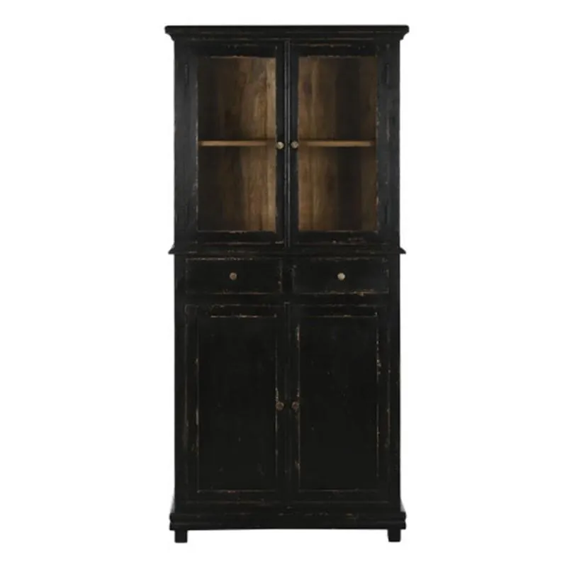 Aged mango and glass showcase 180cm