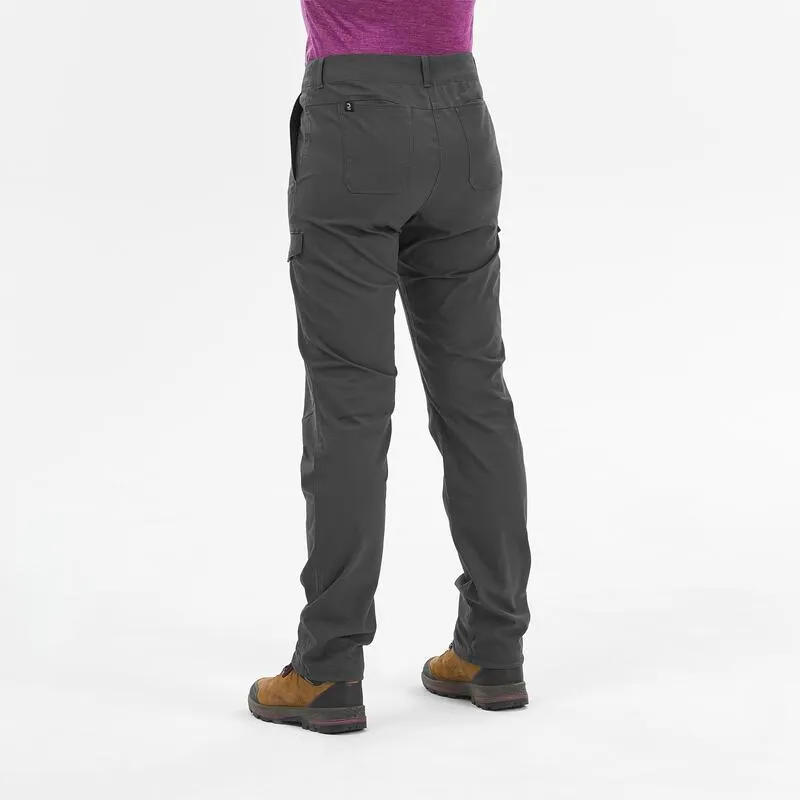 Pantalón cargo de montaña y trekking Mujer Forclaz Travel 100 gris