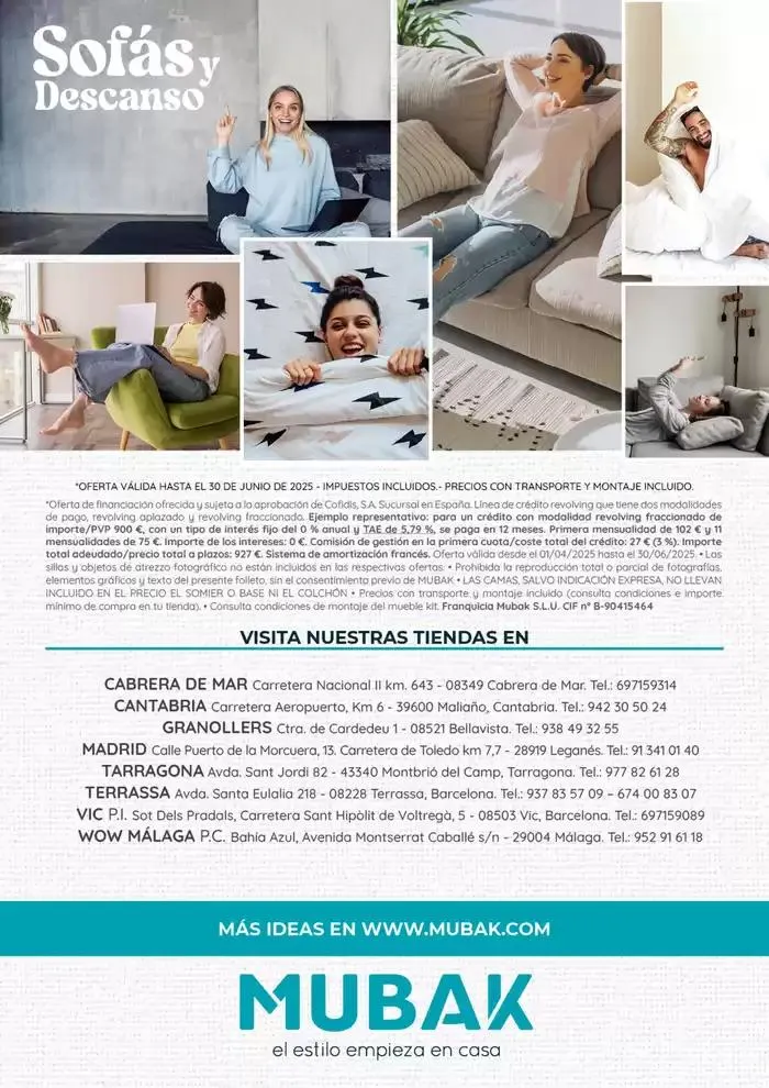 Catálogo de Sofás y Descanso Mubak: ¡Ni tan mal! 2 de abril al 30 de junio 2025 - Página 28
